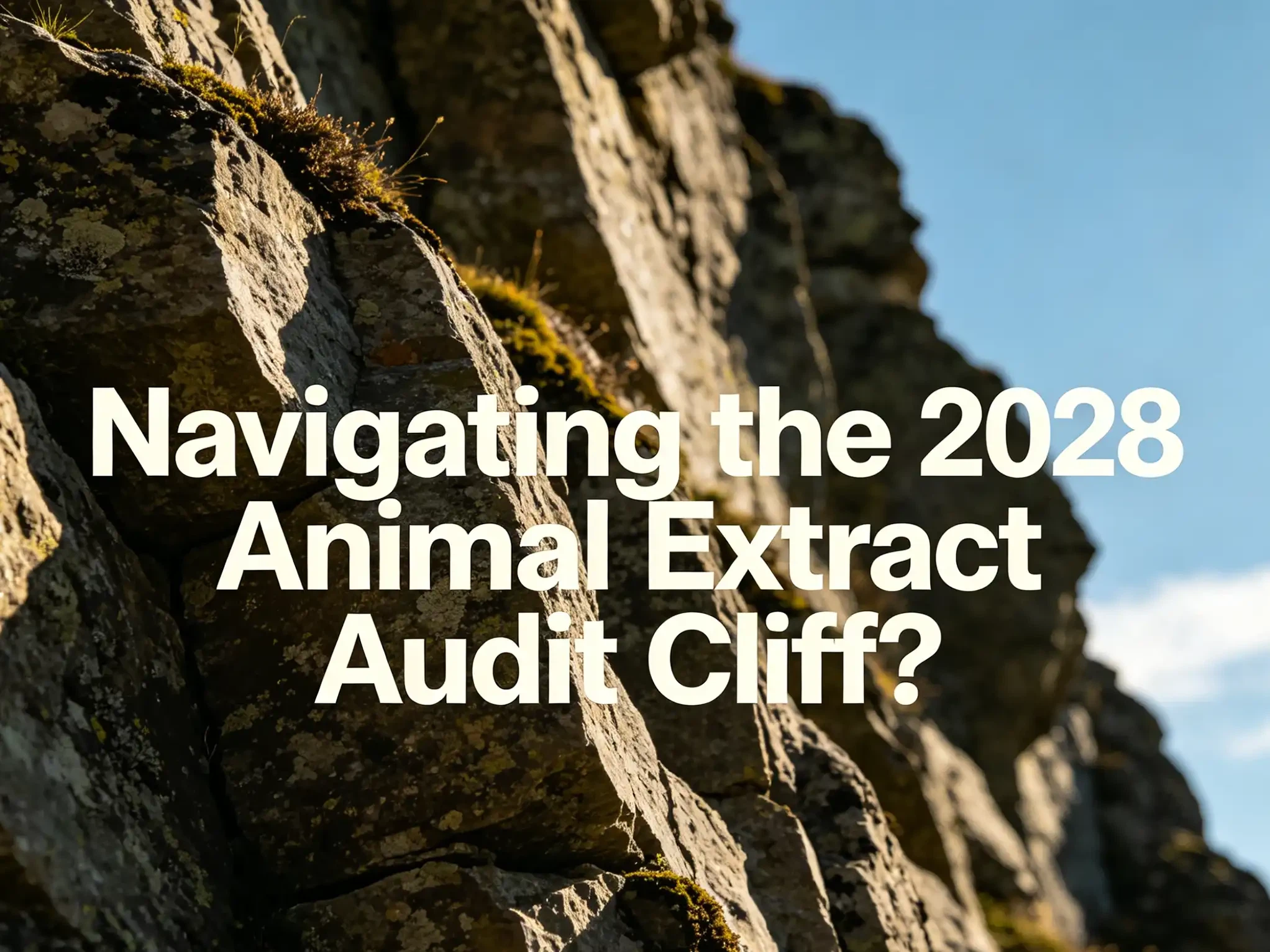 Navigating the 2028 Animal Extract Audit Cliff?