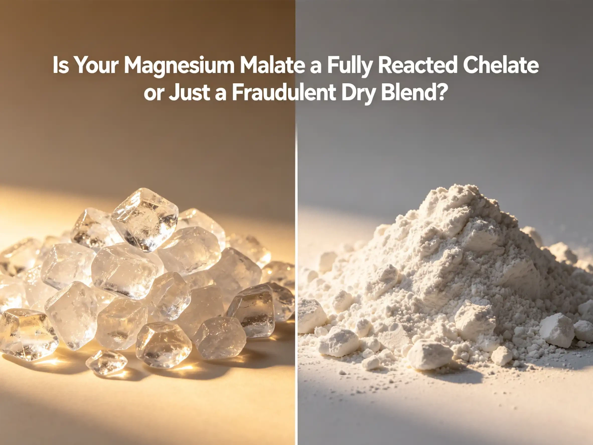 Is Your Magnesium Malate a Fully Reacted Chelate or Just a Fraudulent Dry Blend?