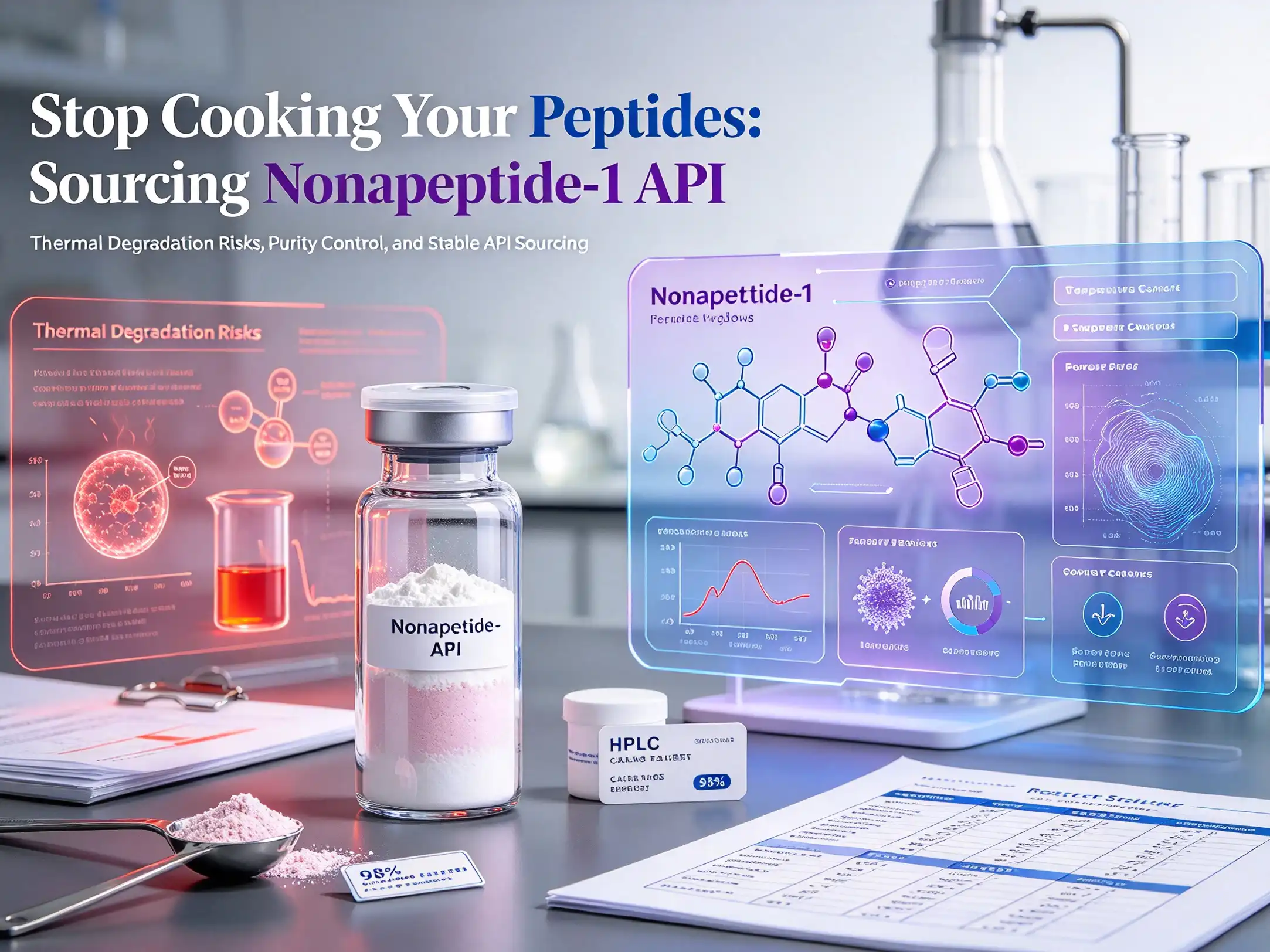 Why Your Peptide Serums Degrade: Sourcing Nonapeptide-1 API Powder