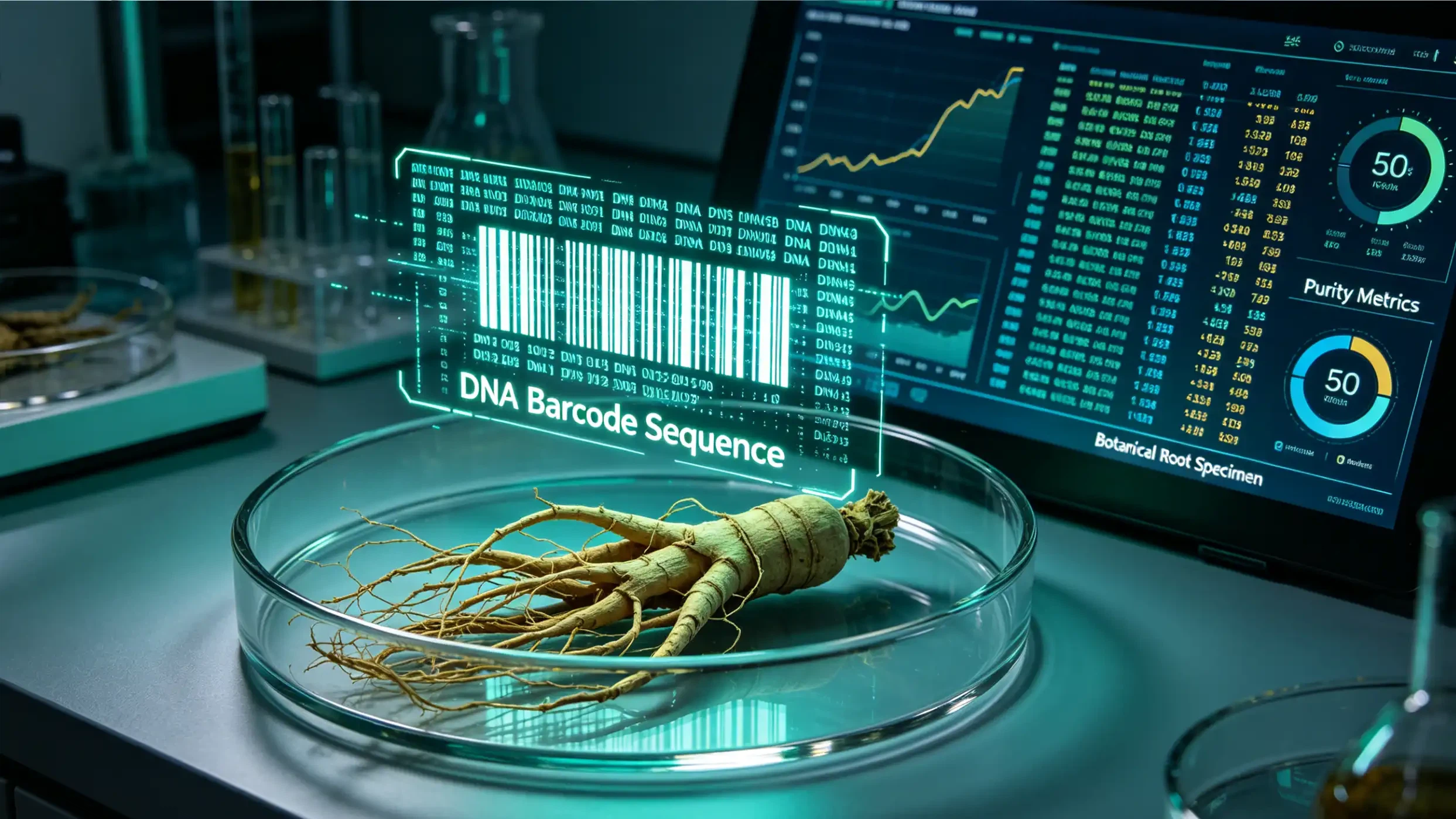Genomic DNA barcoding to prevent species adulteration in raw botanical sourcing